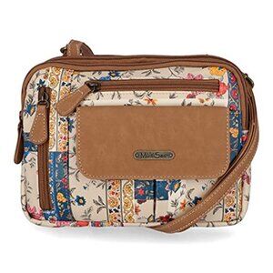 Triple Zip Crossbody Bag Womens Vegan Leather Travel Purse Organizer Shoulder